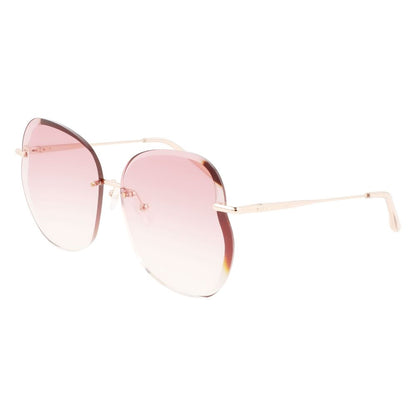 Longchamp Sonnenbrille aus roségoldfarbenem Metall