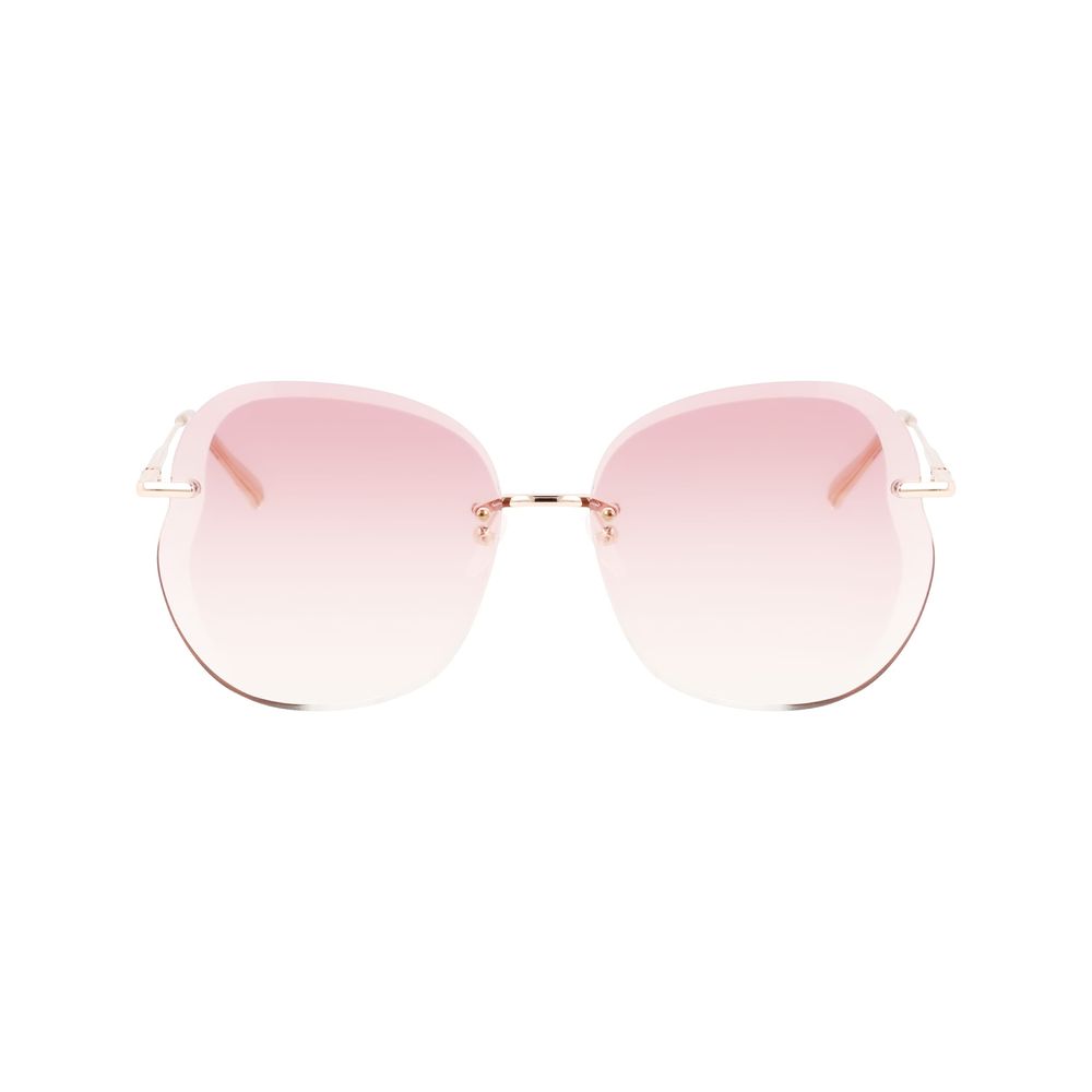 Longchamp Sonnenbrille aus roségoldfarbenem Metall