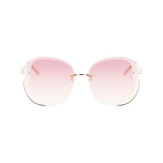 Longchamp Sonnenbrille aus roségoldfarbenem Metall