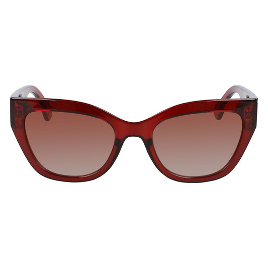 Longchamp – Rote Sonnenbrille mit Spritzguss