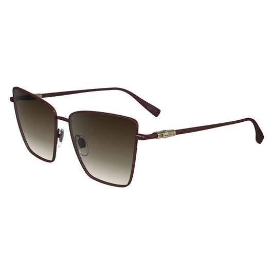 Longchamp Rote Metallsonnenbrille