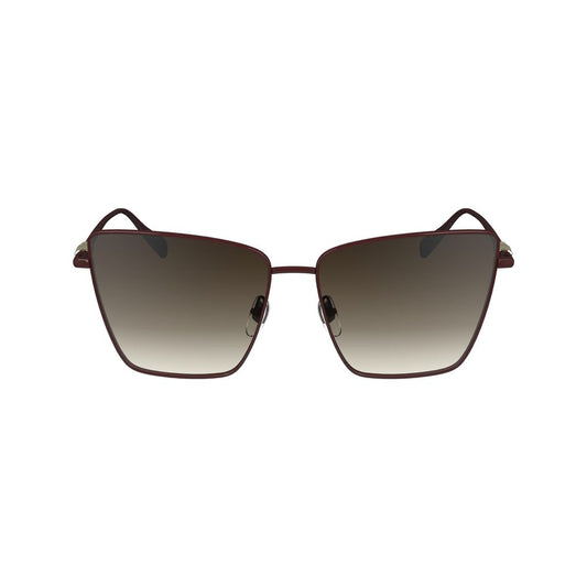 Longchamp Rote Metallsonnenbrille