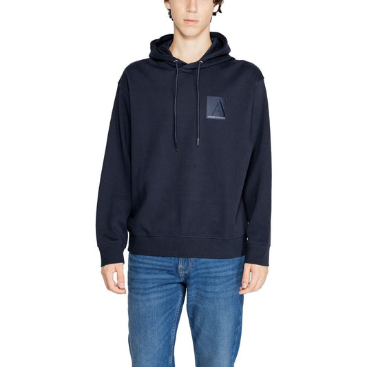 Armani Exchange Blauer Baumwoll-Kapuzenpullover