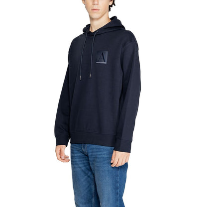 Armani Exchange Blauer Baumwoll-Kapuzenpullover