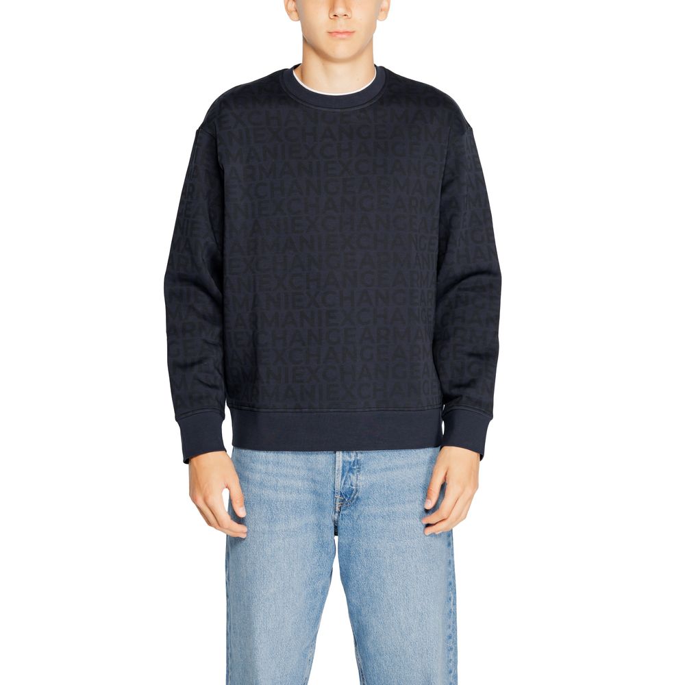 Armani Exchange – Blaues Baumwoll-Sweatshirt