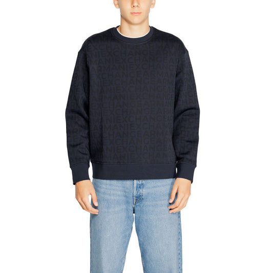 Armani Exchange – Blaues Baumwoll-Sweatshirt