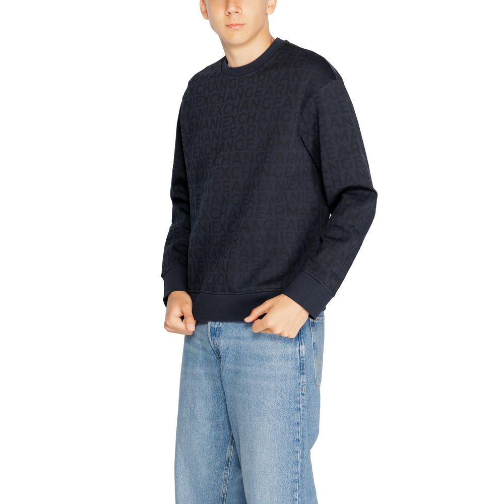 Armani Exchange – Blaues Baumwoll-Sweatshirt