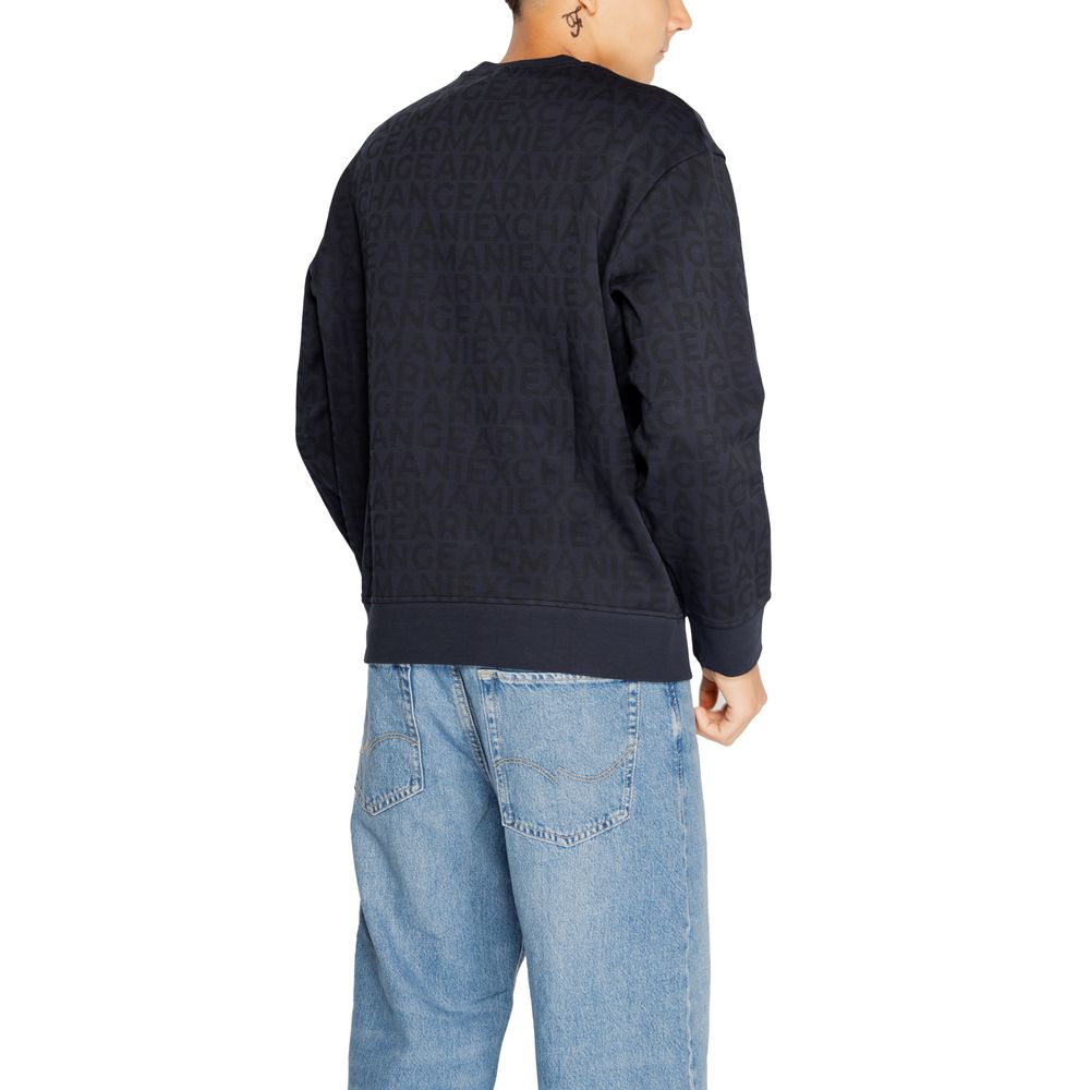 Armani Exchange – Blaues Baumwoll-Sweatshirt