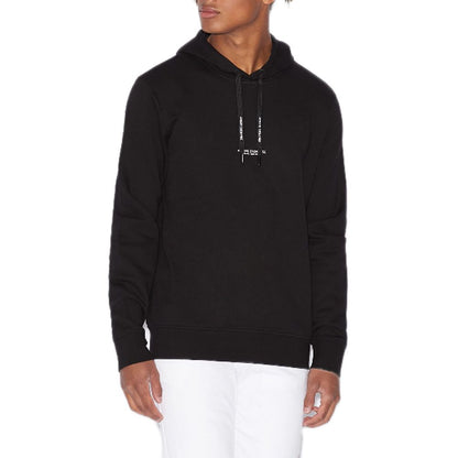 Armani Exchange Schwarzer Baumwoll-Kapuzenpullover