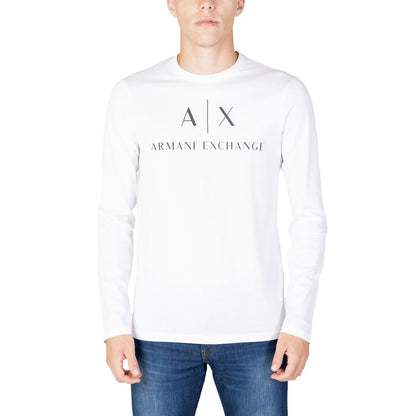 Armani Exchange White Cotton Long Sleeve
