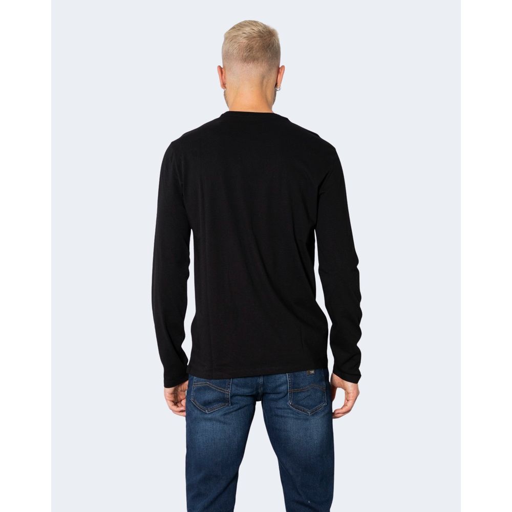 Armani Exchange – Schwarzes Langarmshirt aus Baumwolle
