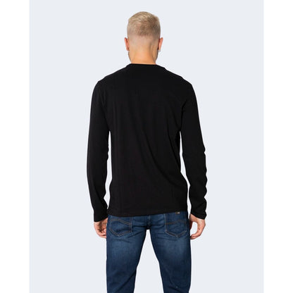 Armani Exchange – Schwarzes Langarmshirt aus Baumwolle