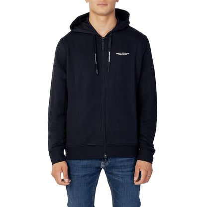 Armani Exchange Blauer Baumwoll-Kapuzenpullover