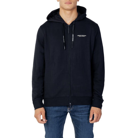 Armani Exchange Blauer Baumwoll-Kapuzenpullover