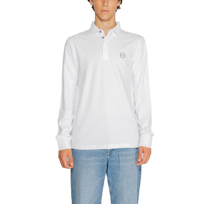 Armani Exchange White Cotton Long Sleeve