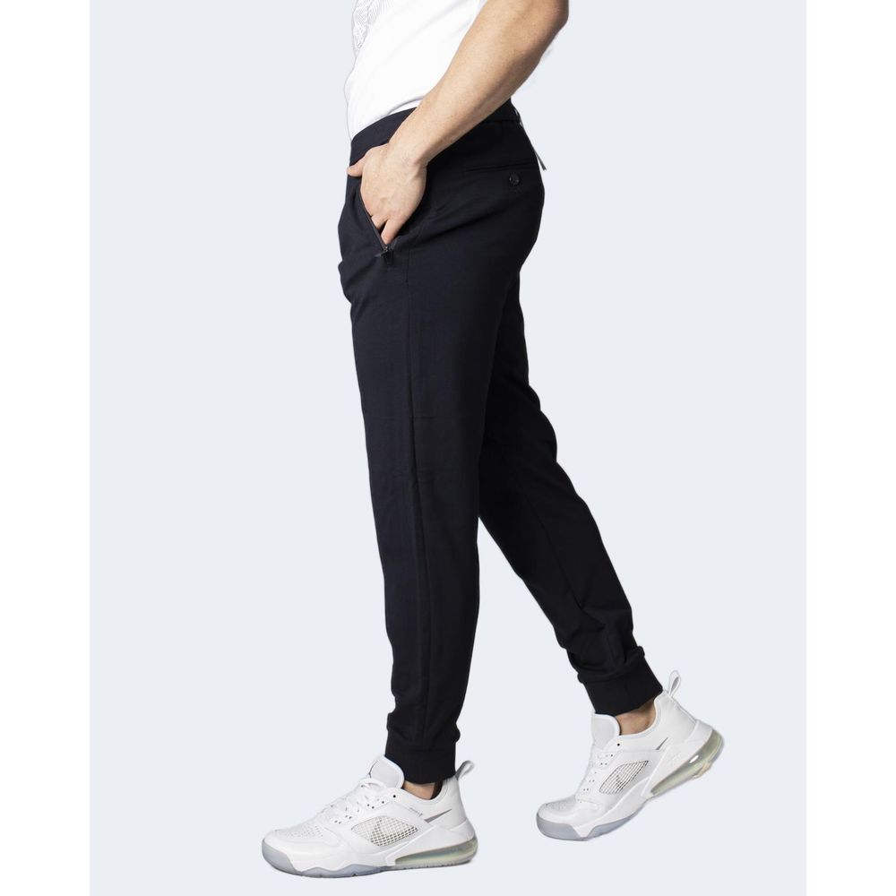 Armani Exchange – Enge Hose aus Viskose in Blau