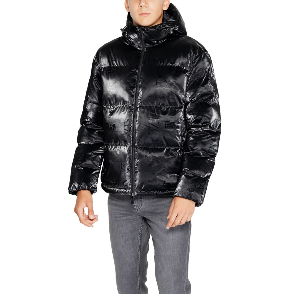 EA7 Emporio Armani Schwarze Polyesterjacken und -mäntel