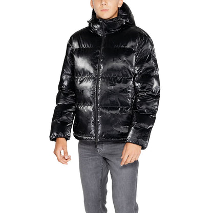 EA7 Emporio Armani Schwarze Polyesterjacken und -mäntel