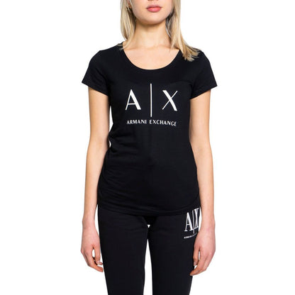 Armani Exchange – Schwarzes Baumwoll-T-Shirt