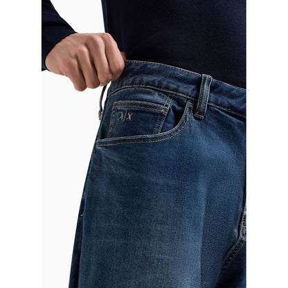 Armani Exchange – Blaue Skinny-Jeans aus Baumwolle