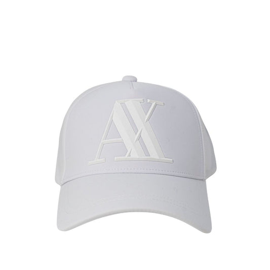 Armani Exchange – Weiße Baseballkappe aus Baumwolle
