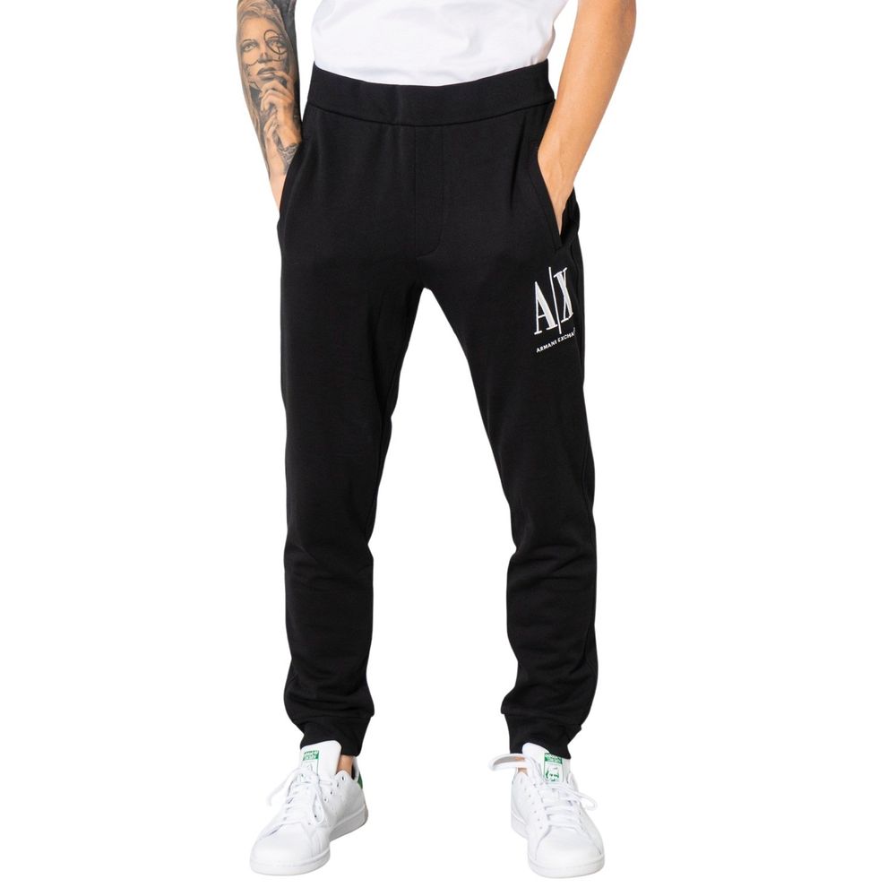 Armani Exchange – Schwarze Jogginghose aus Baumwolle