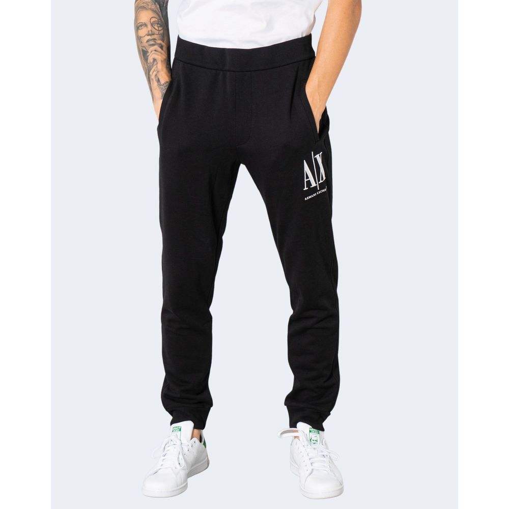 Armani Exchange – Schwarze Jogginghose aus Baumwolle