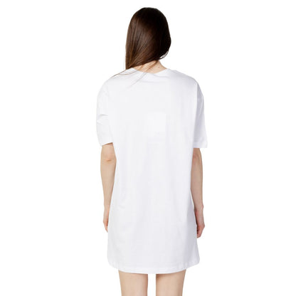 Love Moschino White Cotton Short Dress