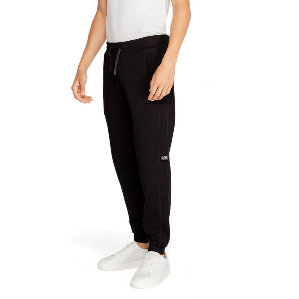EA7 Emporio Armani – Schwarze Jogginghose aus Baumwolle