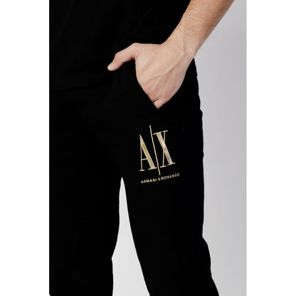 Armani Exchange – Schwarze Jogginghose aus Baumwolle