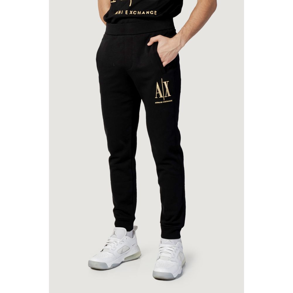 Armani Exchange – Schwarze Jogginghose aus Baumwolle