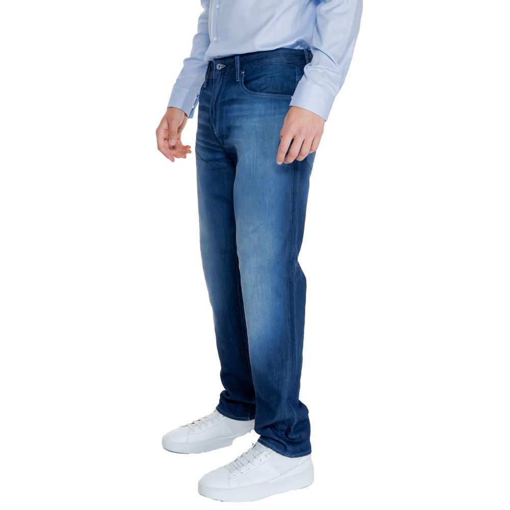 Armani Exchange – Enge Baumwollhose in Blau