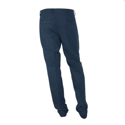 Made in Italy Blue Cotton Men Pants