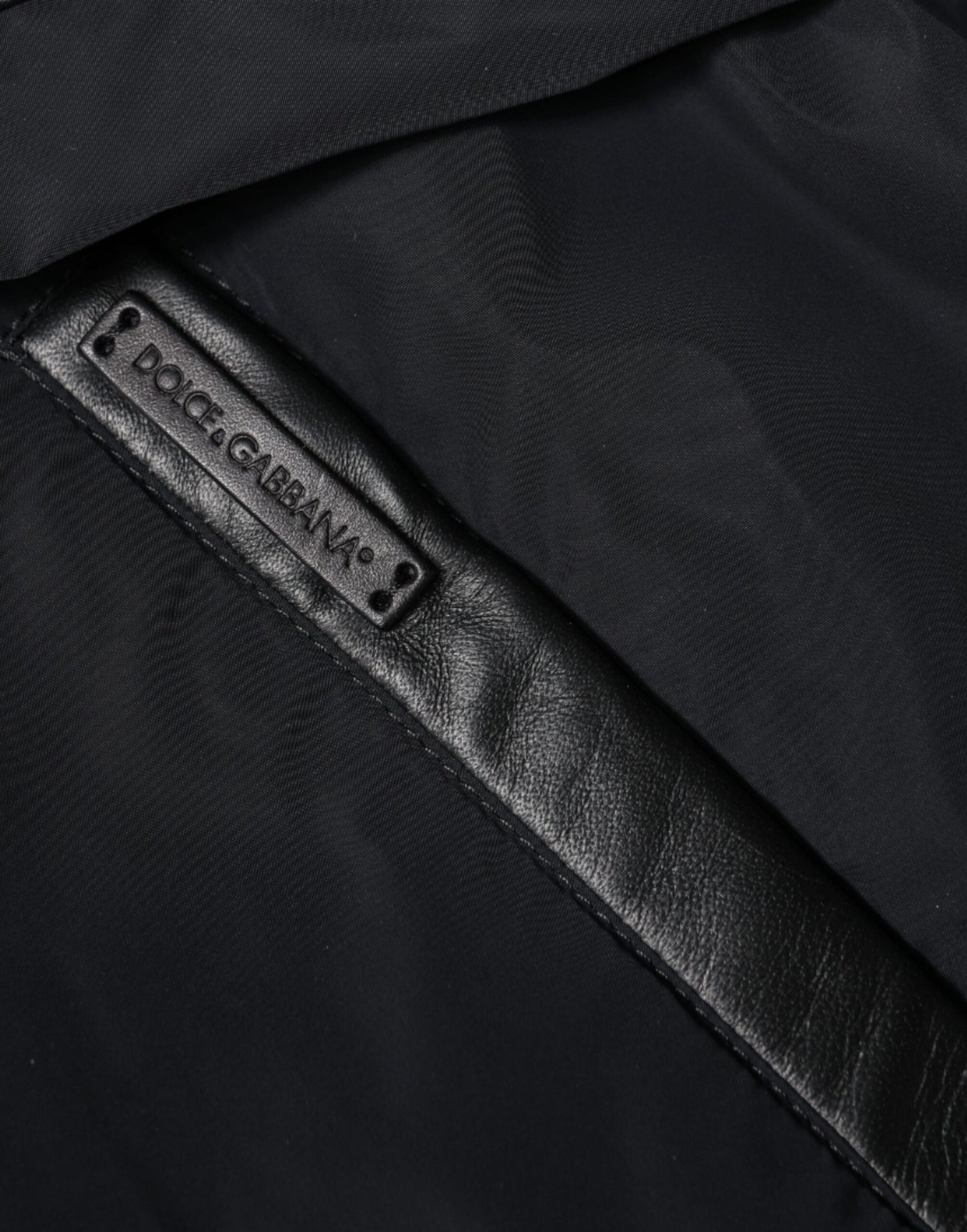 Dolce &amp; Gabbana – Schwarze Bomberjacke mit durchgehendem Reißverschluss und Kapuze für Herren