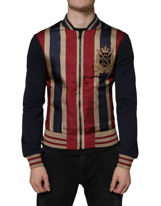 Dolce & Gabbana Mehrfarbige #DGMillennials Bomberjacke für Herren mit durchgehendem Reißverschluss