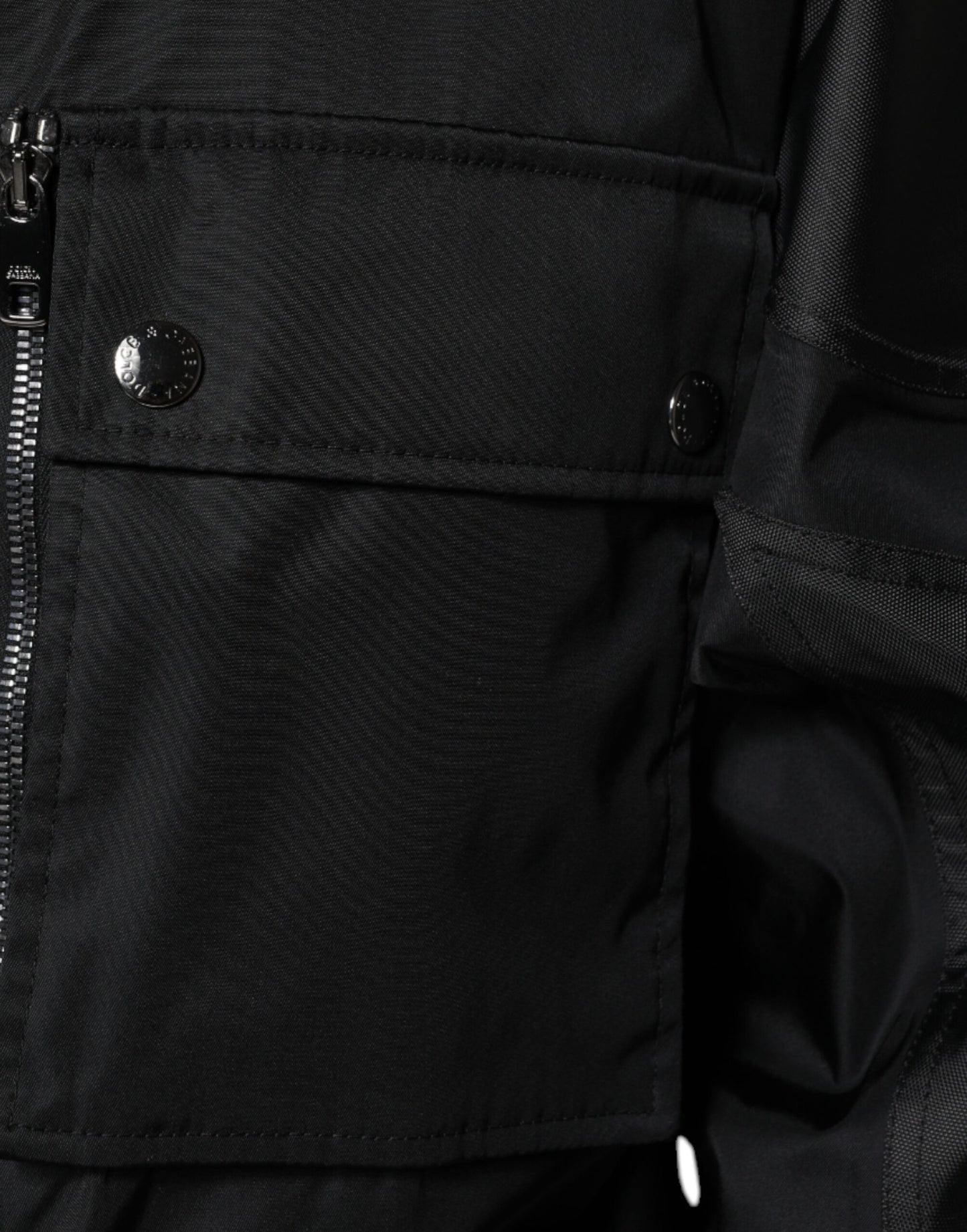 Dolce &amp; Gabbana Schwarzer Nylon-Winterparka für Herren