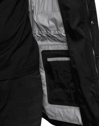 Dolce &amp; Gabbana Schwarzer Nylon-Winterparka für Herren