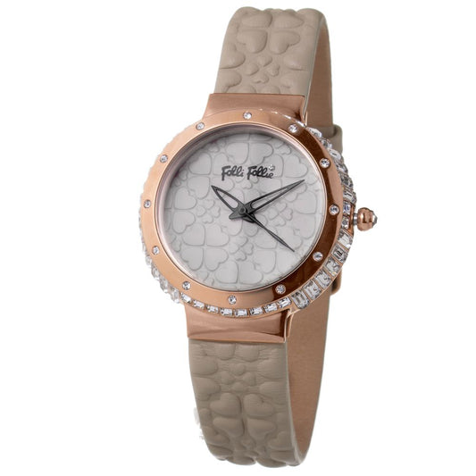 Folli Follie Uhr mit grauem Lederarmband