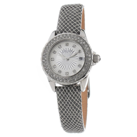 Folli Follie Uhr mit grauem Lederarmband