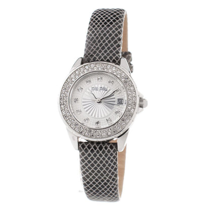 Folli Follie Uhr mit grauem Lederarmband