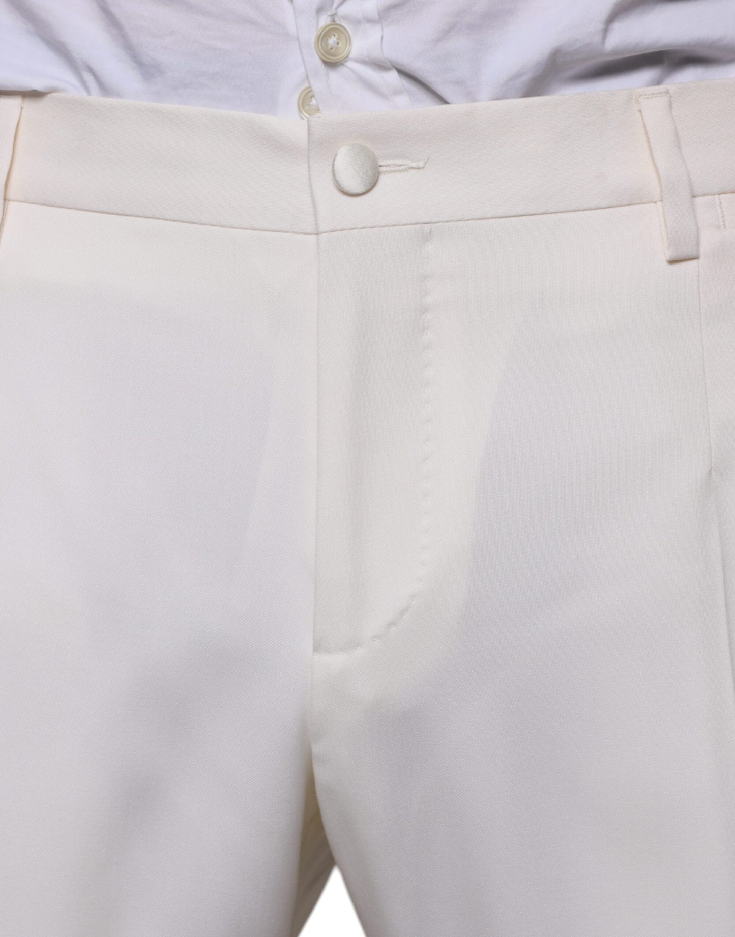 Dolce &amp; Gabbana – 3-teiliger SlimFit-Anzug aus weißer Wolle und Seide