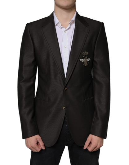Dolce &amp; Gabbana Blazer Braun Grün Bienenwolle Jacke Mantel