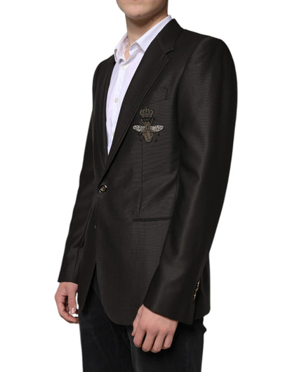Dolce &amp; Gabbana Blazer Braun Grün Bienenwolle Jacke Mantel