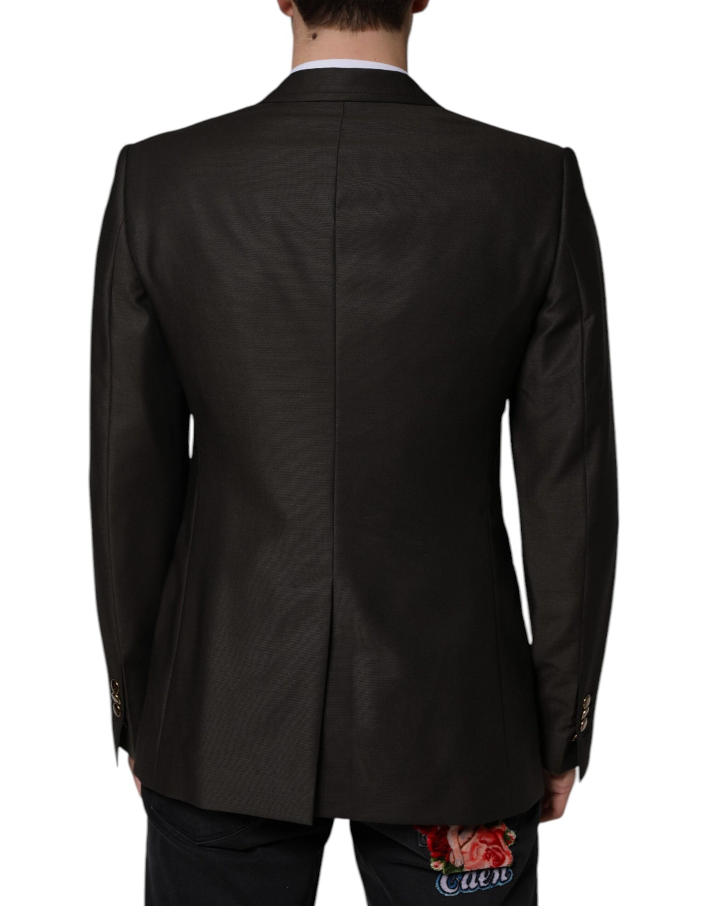 Dolce &amp; Gabbana Blazer Braun Grün Bienenwolle Jacke Mantel