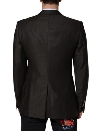 Dolce &amp; Gabbana Blazer Braun Grün Bienenwolle Jacke Mantel