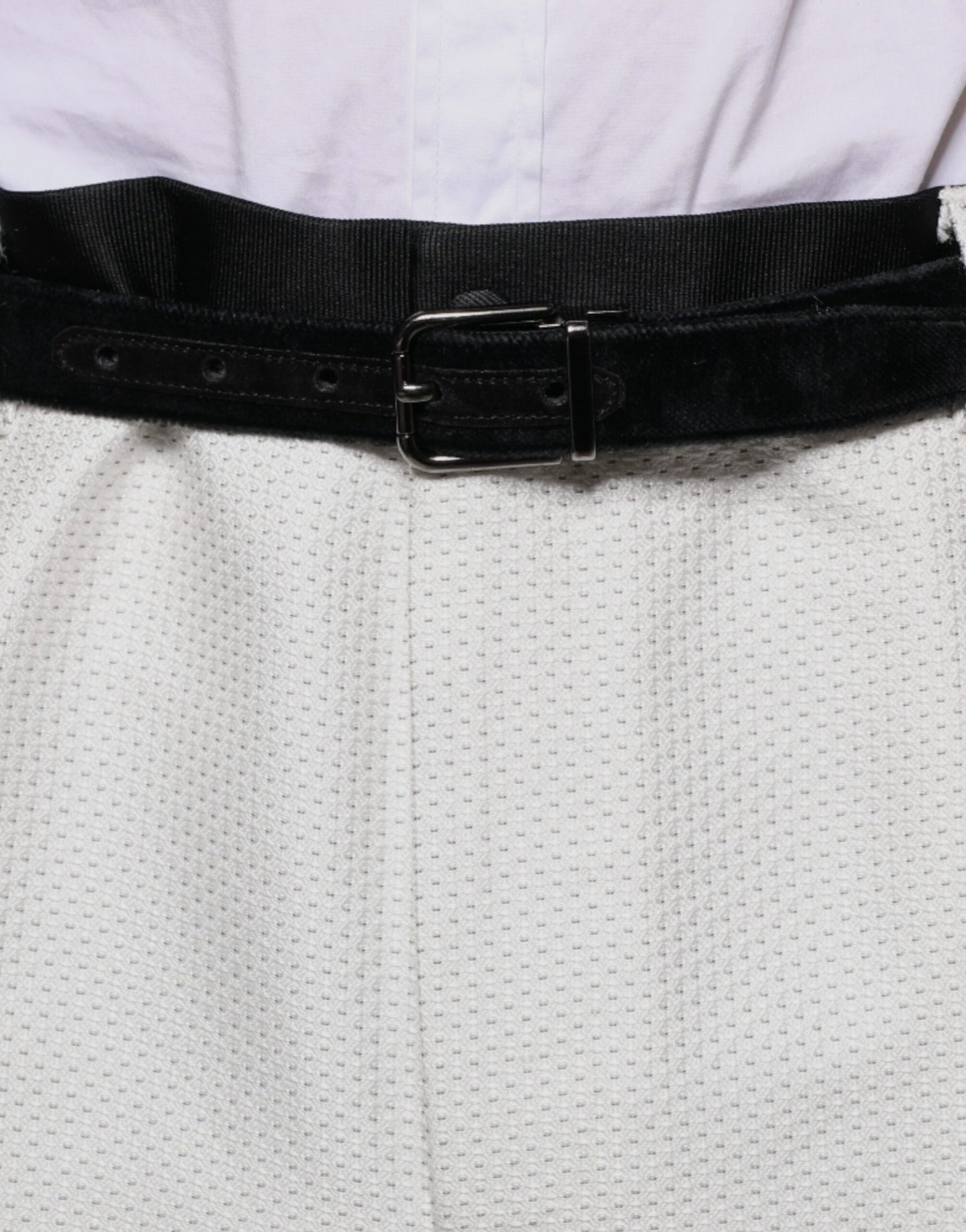 Dolce &amp; Gabbana – Weiße Anzughose aus Polyester