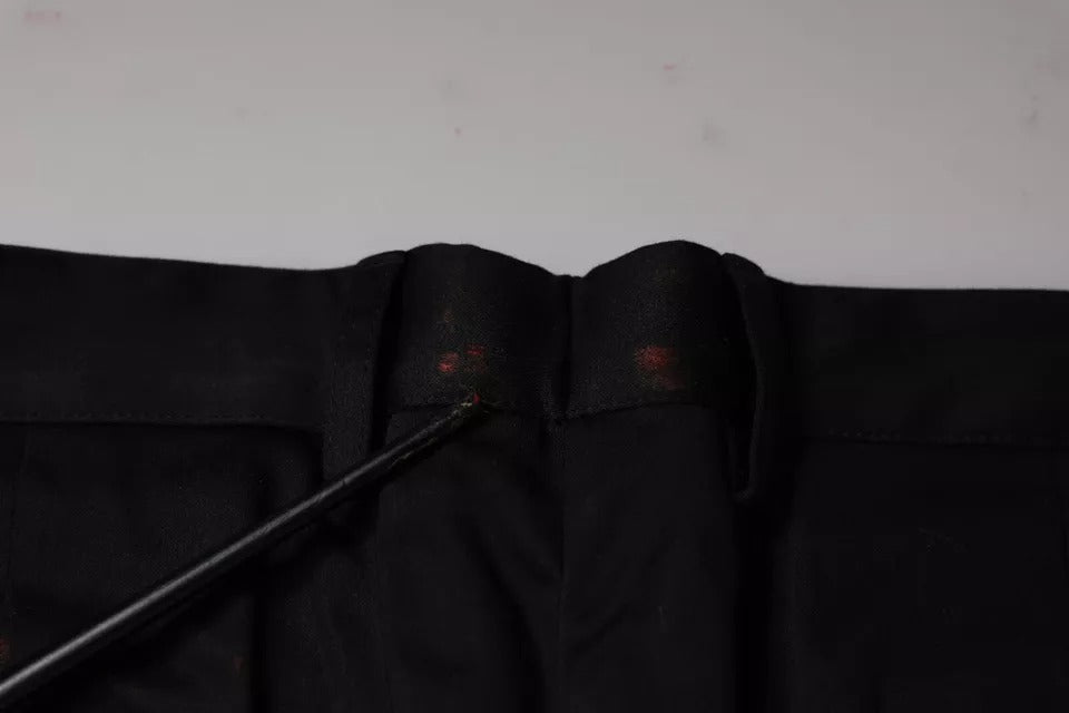 Dolce &amp; Gabbana Schwarze, enge Anzughose aus Baumwollstretch für Herren