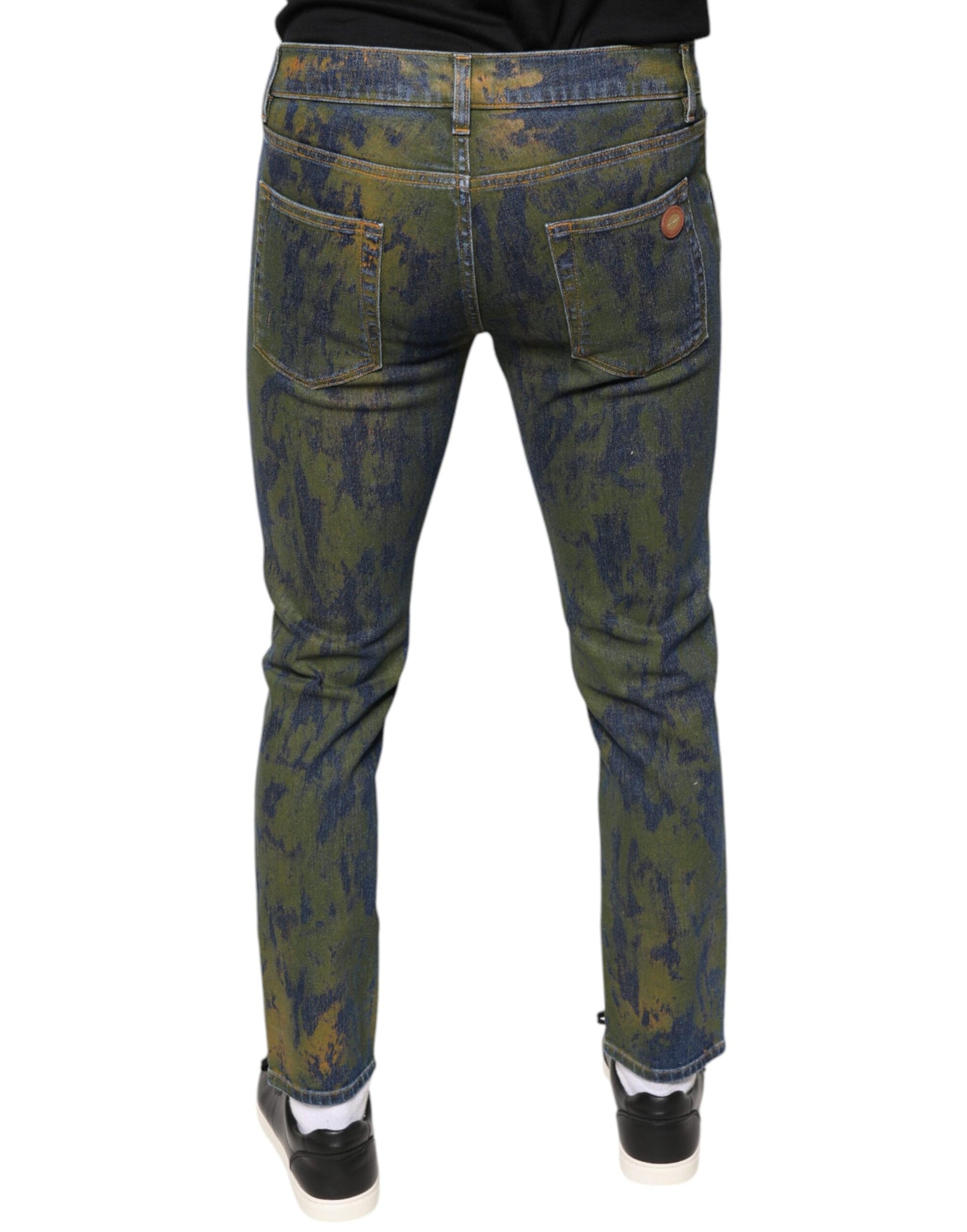 Dolce &amp; Gabbana – Slim Fit-Jeans aus Baumwoll-Dye in Blau für Herren
