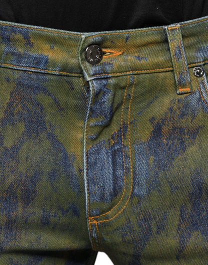 Dolce &amp; Gabbana – Slim Fit-Jeans aus Baumwoll-Dye in Blau für Herren