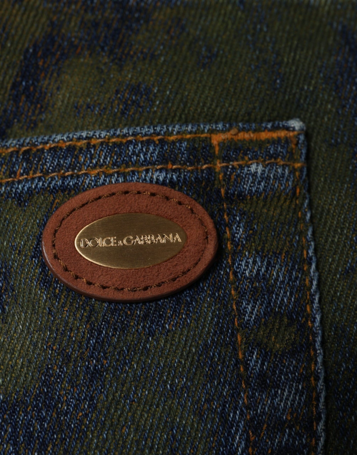 Dolce &amp; Gabbana – Slim Fit-Jeans aus Baumwoll-Dye in Blau für Herren